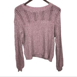 American Eagle Women's Rose Pink Purple Knit Sweater